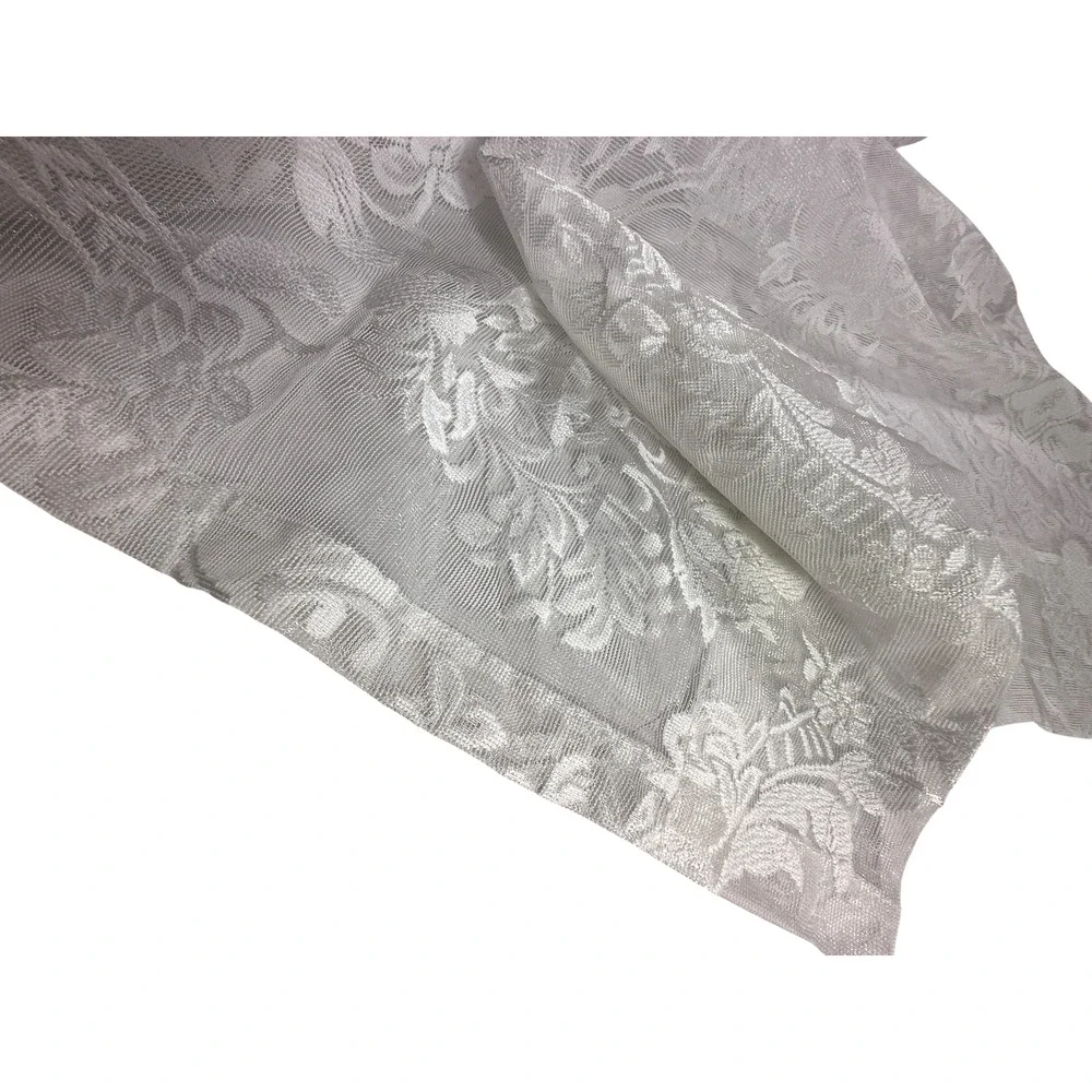 Large Vintage Lot Sheer Lace Valances Short Curtains White 12 Panels Scalloped